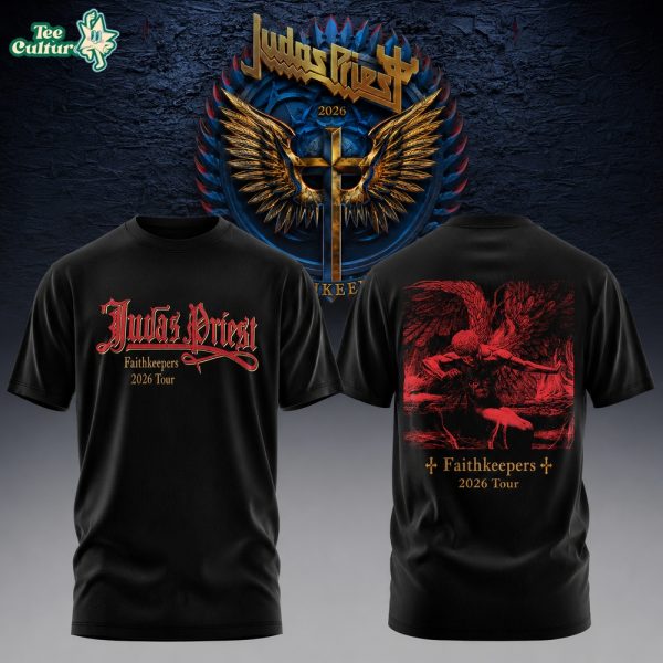 Judas Priest Faithkeepers 2026 Tour Wings Black Edition 3D Shirt
