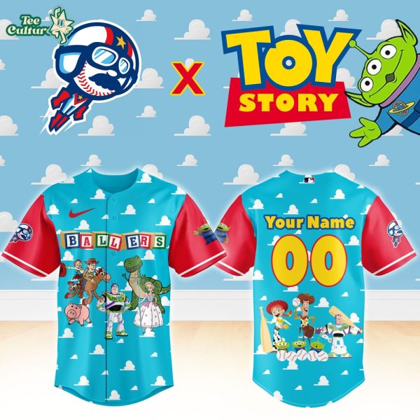 Kannapolis Cannon Ballers x Toy Story Night Custom Baseball Jersey