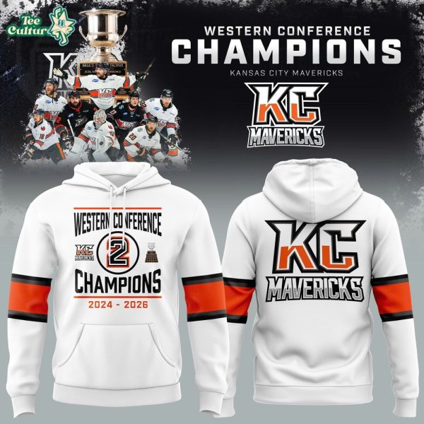 Kansas City Mavericks 2026 ECHL Western Conference Champions Hoodie(v6)