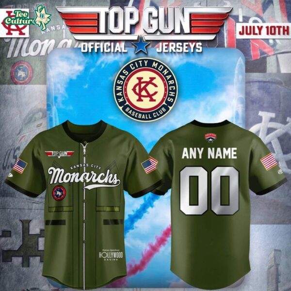 Kansas City Monarchs Top Gun Night 2026 Limited Edition Baseball Jersey