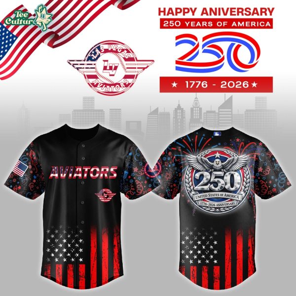 Las Vegas Aviators x 250 Years USA Anniversary Jersey Limited Edition Black