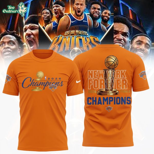 Limited Edition New York Knicks 2026 NBA Finals Champions Orange Shirt