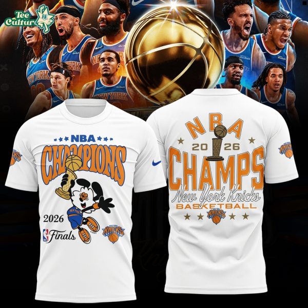 Limited Edition New York Knicks 2026 NBA Finals Champions White Shirt