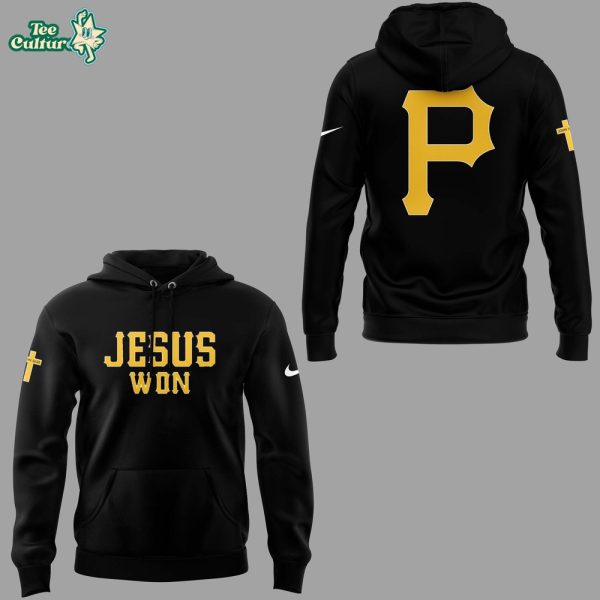 Limited Edition Pittsburgh Pirates JESUS WON Hoodie by Teesculture.com