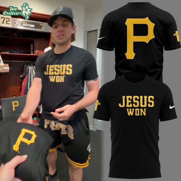 Limited Edition Pittsburgh Pirates JESUS WON Tshirt