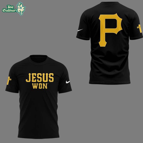 Limited Edition Pittsburgh Pirates JESUS WON Tshirt by Teesculture.com