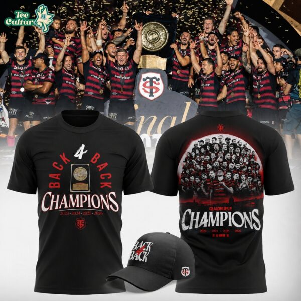 Limited Edition Stade Toulousain Rugby 2026 4-In-A-Row Champions Shirt V2