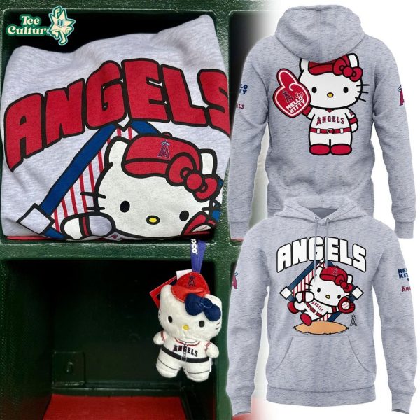 Los Angeles Angels x Hello Kitty 2026 MLB-Inspired Baseball Hoodie