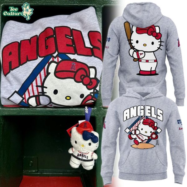 Los Angeles Angels x Hello Kitty 2026 MLB-Inspired Baseball Hoodie V2