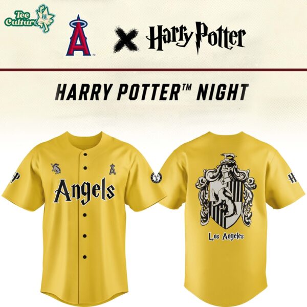 Los Angeles Angels x Hufflepuff House Harry Potter Limited Edition Baseball Jersey