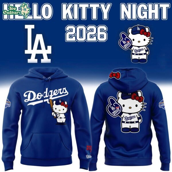 Los Angeles Dodgers 2026 Hello Kitty Night Hoodie