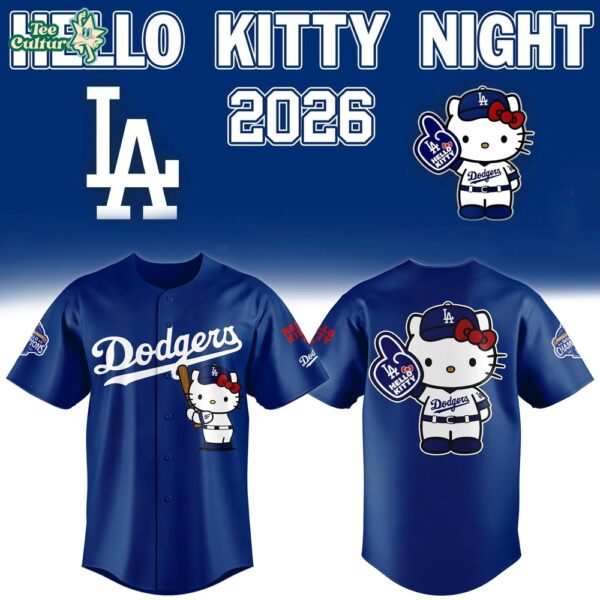 Los Angeles Dodgers 2026 Hello Kitty Night Jersey
