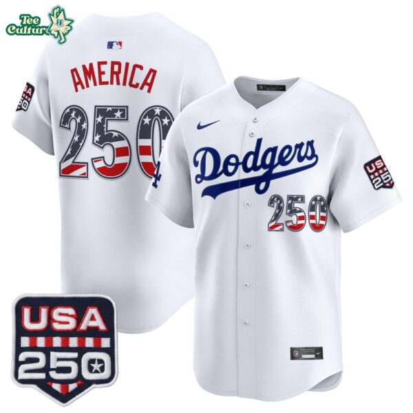 Los Angeles Dodgers USA 250th Independence Day Baseball Jersey