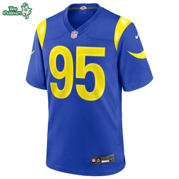 Los Angeles Rams Garrett 95 Signature Football Jersey by Teesculture.com
