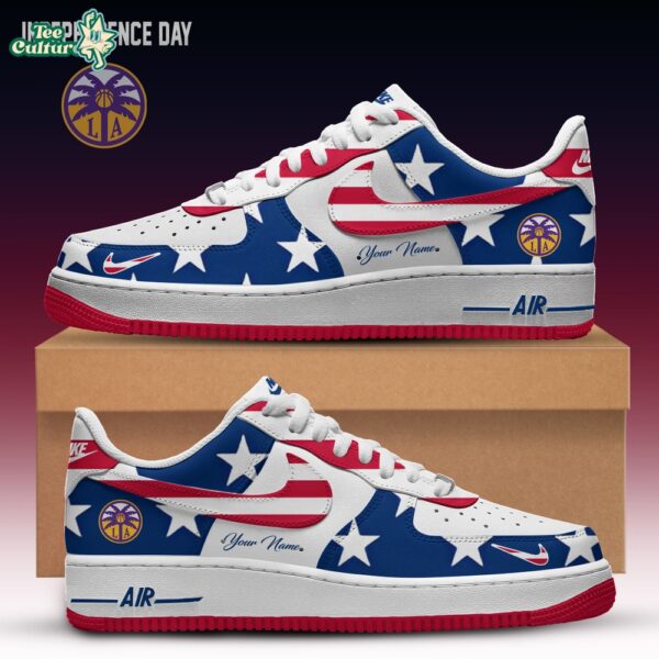 Los Angeles Sparks Independence Day Air Force 1 Low Custom Shoes