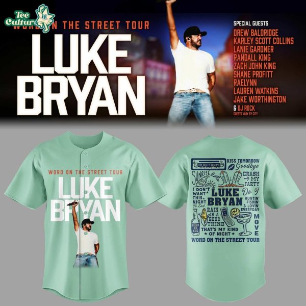 Luke Bryan Word On The Street Tour Limited Edition Baseball Jersey
