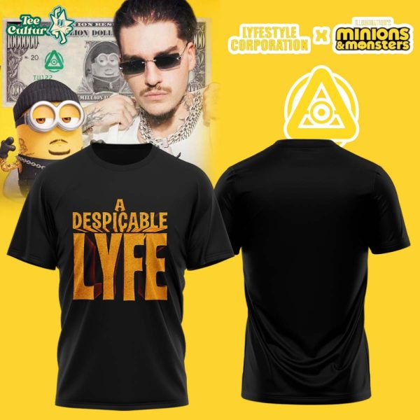 Lyfestyle Corporation X Minions & Monsters Black Tshirt