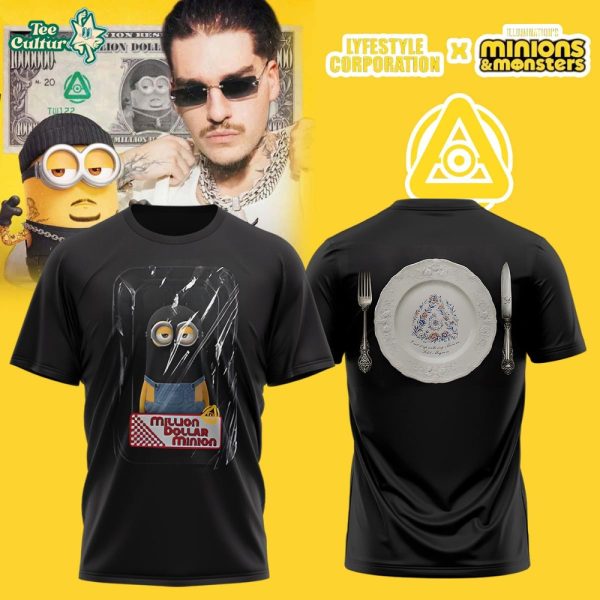 Lyfestyle Corporation X Minions & Monsters Black Tshirt V2