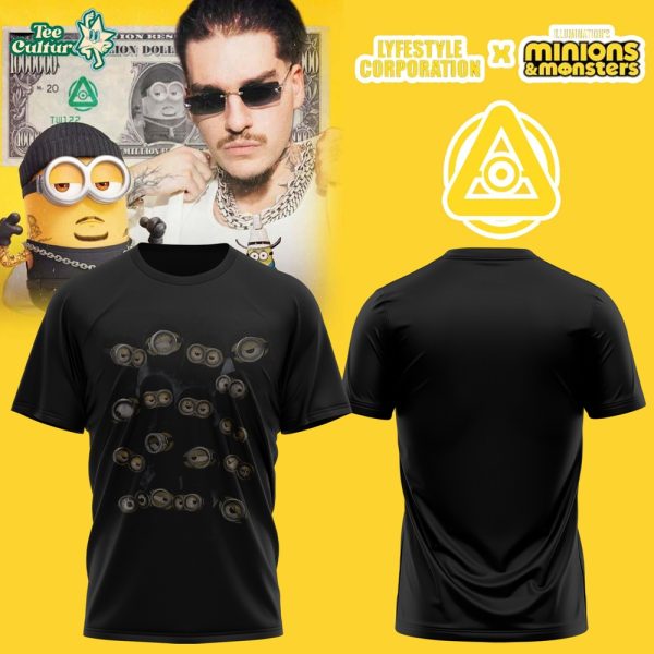 Lyfestyle Corporation X Minions & Monsters Black Tshirt V3