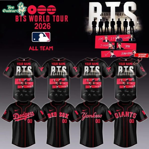 MLB All Teams x BTS x Arirang World Tour 2026 Limited Edition Jersey V2