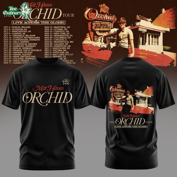 Matt Hansen The Orchid Tour 2026 Special Black T-Shirt