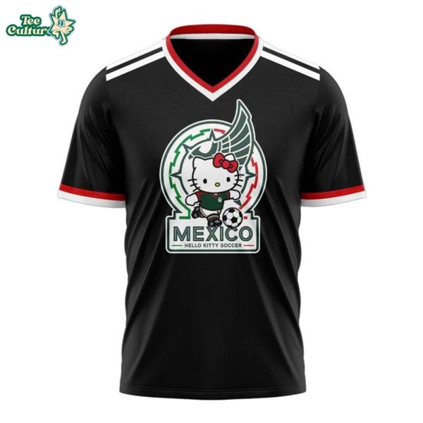 Mexico Soccer x Hello Kitty WC26 Special Edition Black Shirt by Teesculture.com