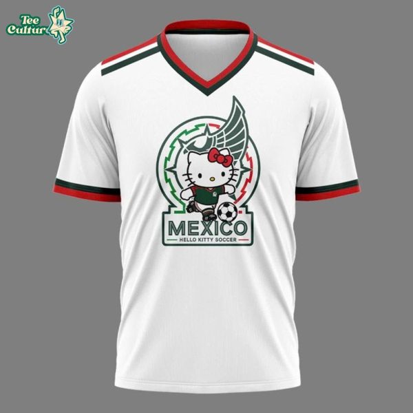 Mexico Soccer x Hello Kitty WC26 Special Edition White Shirt by Teesculture.com