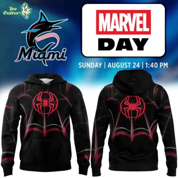 Miami Marlins Marvel Night Miles Morales Spider-Man Hoodie