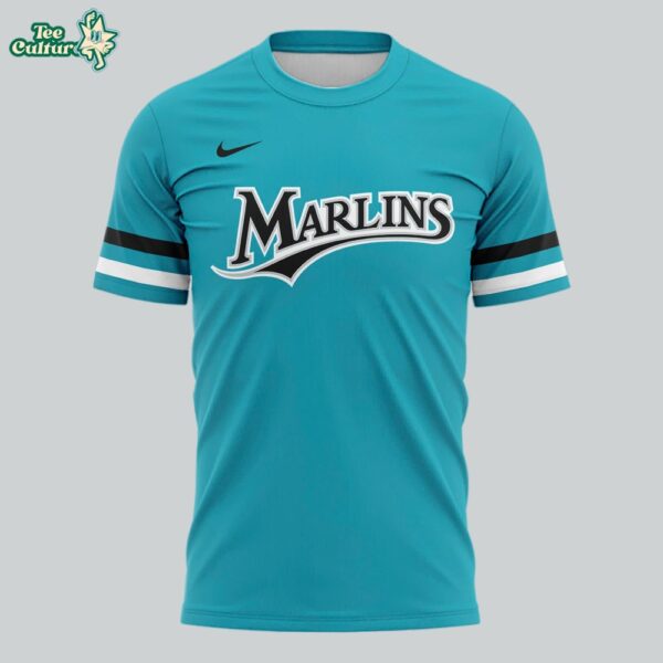 Miami Marlins Teal Throwback Uniform TShirt Special Edition by Teesculture.com