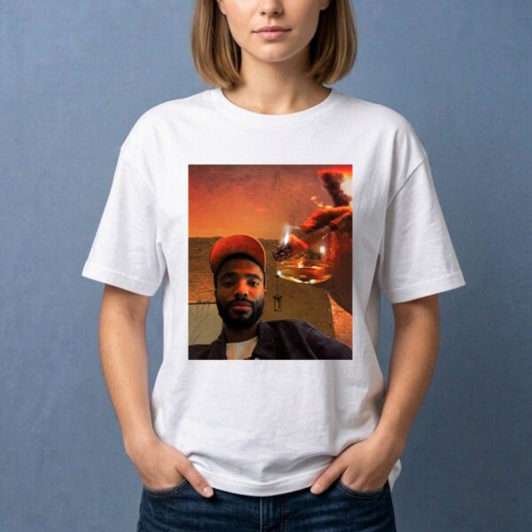 Mikal Bridges Graphic With The Cigar & Whiskey Glass Shirt