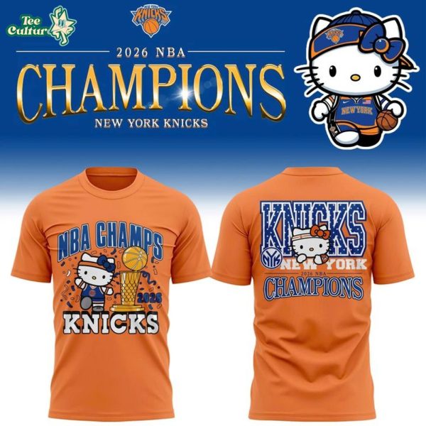 New York Knicks x Hello Kitty 2026 NBA Finals Champions Limited Edition Shirt