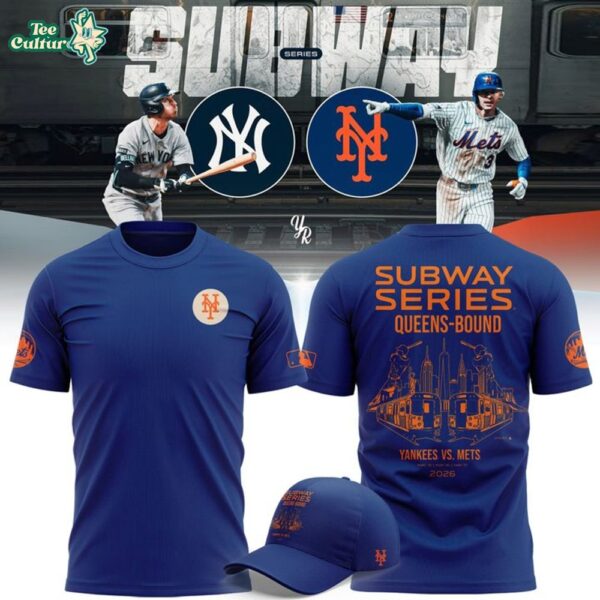 New York Yankees Mets Bronx-Bound Subway Series 2026 T-Shirt