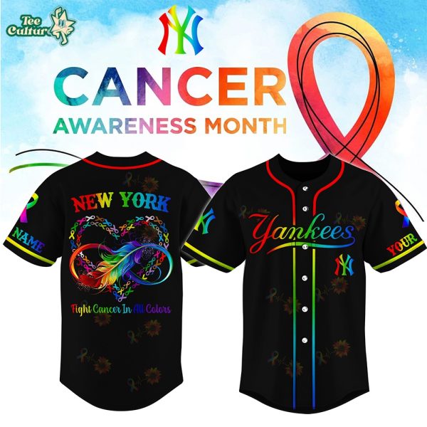 New York Yankees x Cancer Awareness Month Personalized Special Edition Jersey - 3D Baseball Jersey