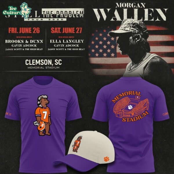 Norris Bear Morgan Wallen x Clemson Tigers Graphic T-Shirt
