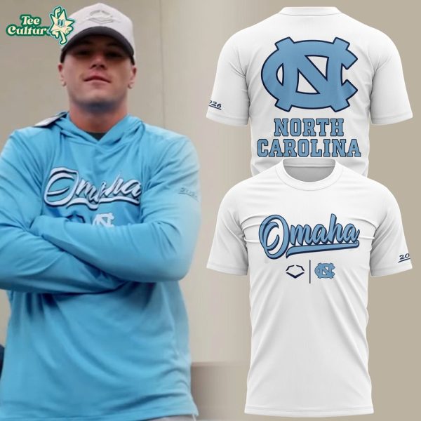North Carolina 2026 NCAA Baseball Men's College World Series Omaha White T-Shirt