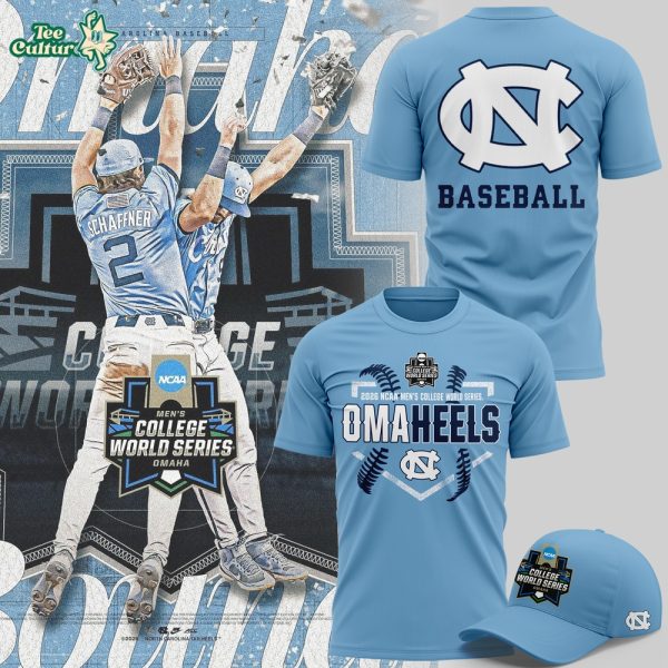 North Carolina Tar Heels 2026 Baseball College World Series Omaheels T-shirt