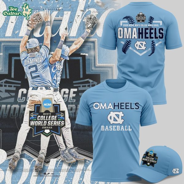 North Carolina Tar Heels 2026 Baseball College World Series Omaheels T-shirt V5