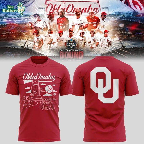 Oklahoma Baseball 2026 "OklaOmaha" T-shirt - Red