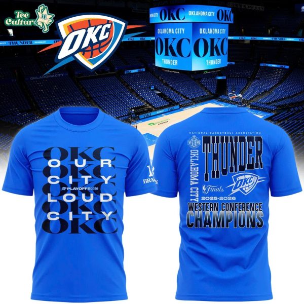Oklahoma City Thunder 2026 Western Conference Champions Locker Room Tee