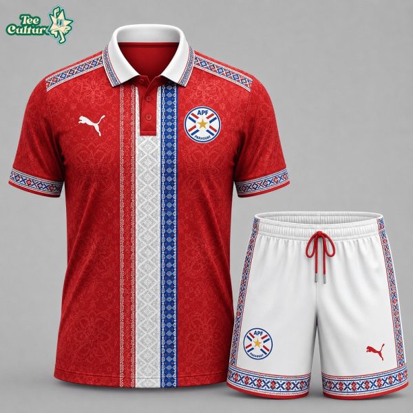 Paraguay Premium FIFA World Cup 2026 Culture Polo Shorts Set