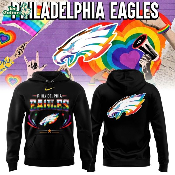 Philadelphia Eagles x LGBT Pride Month 2026 Accept Understand Love Hoodie V3
