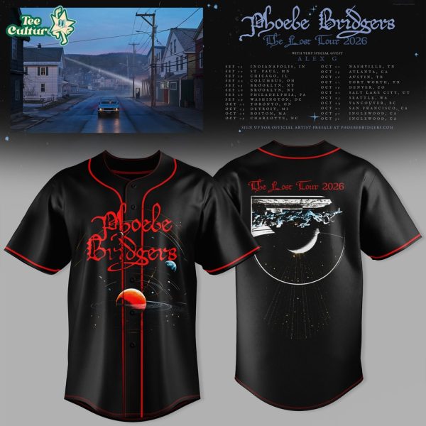 Phoebe Bridgers x The Lost Tour 2026 Black Jersey