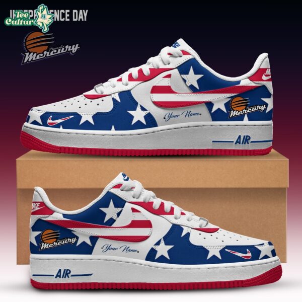 Phoenix Mercury Independence Day Air Force 1 Low Custom Shoes