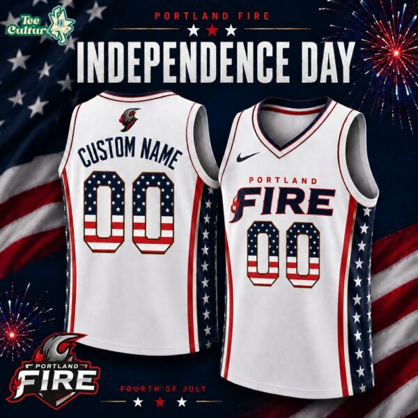 Portland Fire America250 Independence Day 2026 Custom Basketball Jersey