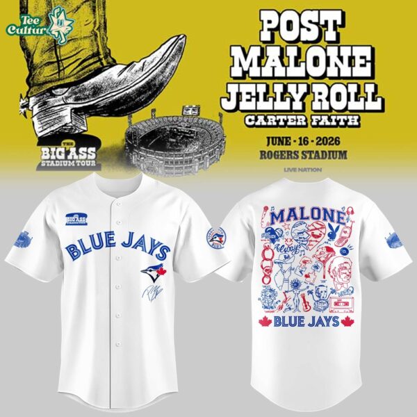 Post Malone The Big Ass Stadium Tour 2026 Rogers Stadium Limited Edition Baseball Jersey