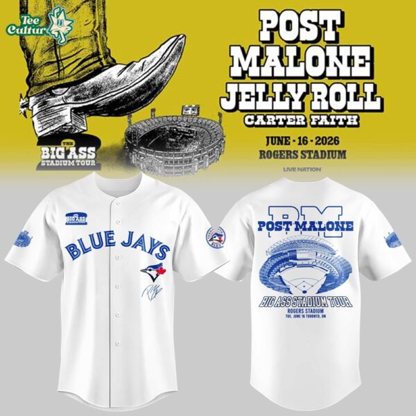 Post Malone The Big Ass Stadium Tour 2026 Rogers Stadium Limited Edition Baseball Jersey V2