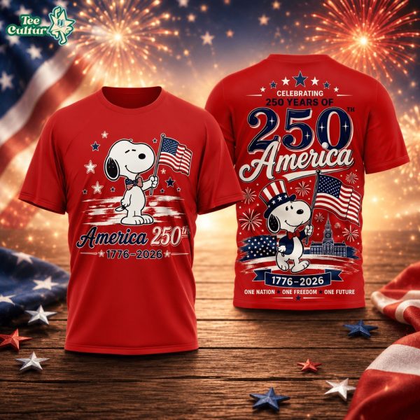 Premium Snoopy Celebrating 250 Years of America 3D Shirt by Teesculture.com