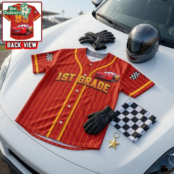 Race To School Personalized Kids Baseball Jersey Gift by Teesculture.com