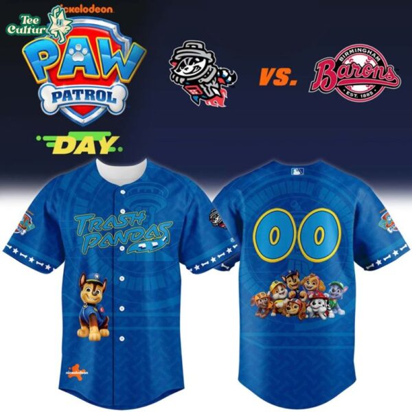 Rocket City Trash Pandas Paw Patrol Adventure Day 2026 Baseball Jersey