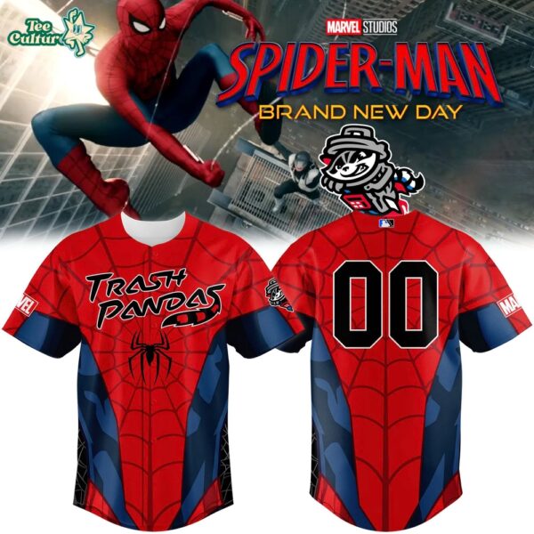 Rocket City Trash Pandas x Spider-Man Brand New Day 2026 Limited Edition Baseball Jersey